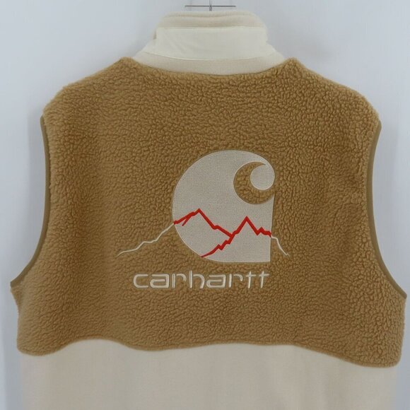 NEW Carhartt Men Large LG WIP Pinnacle Vest Wax Dusty Hamilton Brown A212051 - Picture 2 of 16